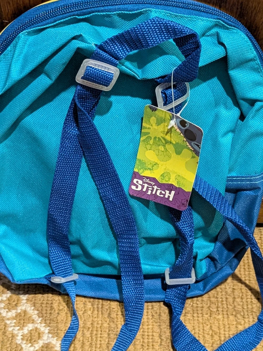 Disney Lilo & Stitch Kids Backpack - Bright Blue with Floral